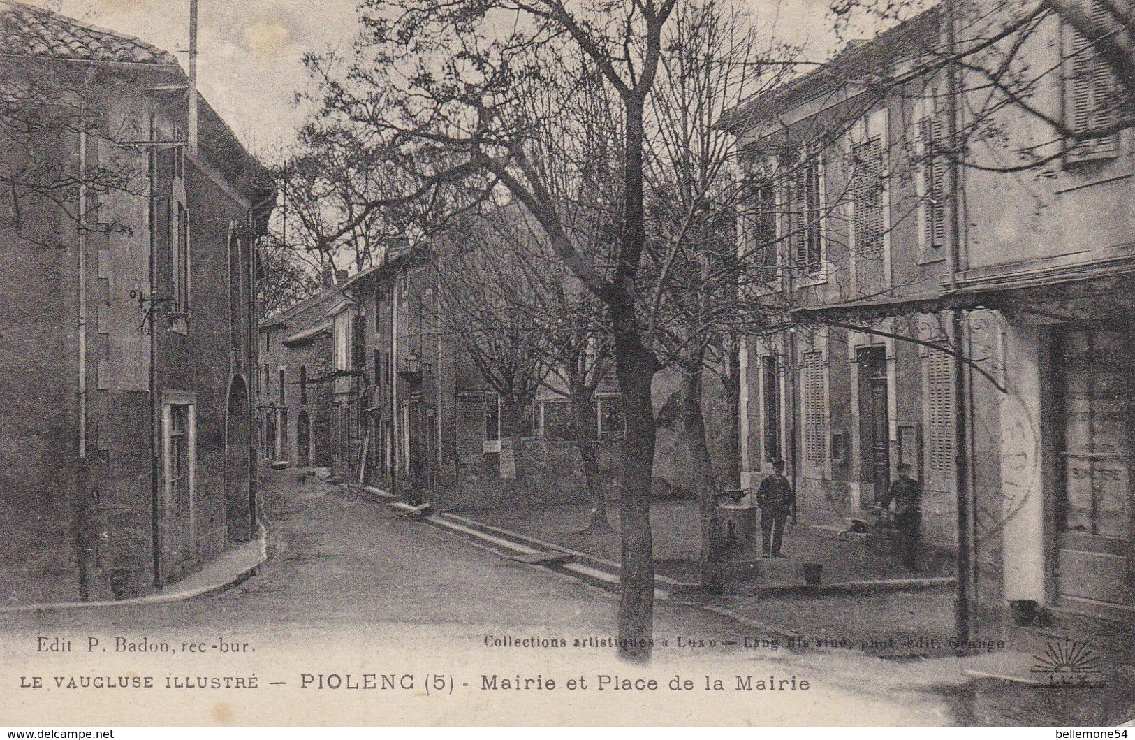 Cpa Dept 84 - Piolenc - Mairie Et Place De La Mairie - (circulé En 1915 - Voir Scan Recto-verso) - Piolenc