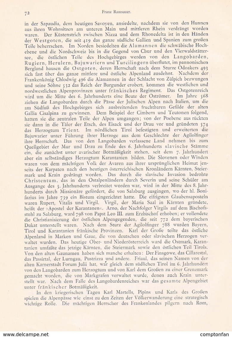 638 - Ramsauer Alpen Im Mittelalter Artikel Von 1902 !! - 2. Moyen Age