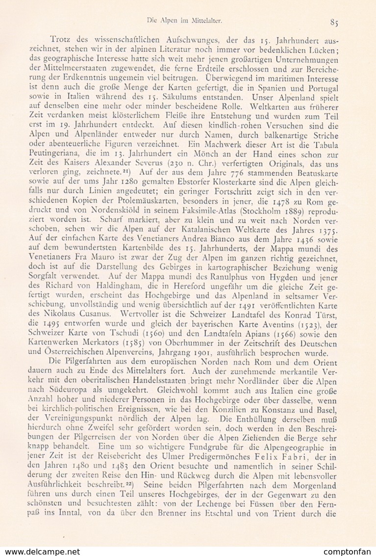 638 - Ramsauer Alpen Im Mittelalter Artikel Von 1902 !! - 2. Medio Evo