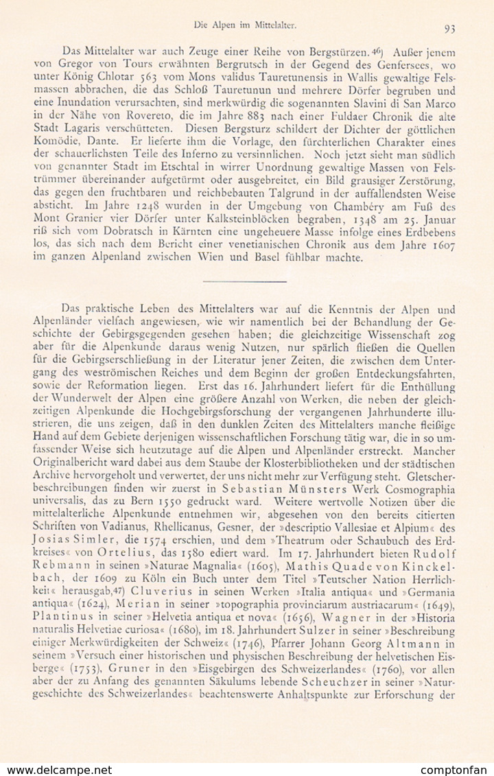 638 - Ramsauer Alpen Im Mittelalter Artikel Von 1902 !! - 2. Mittelalter