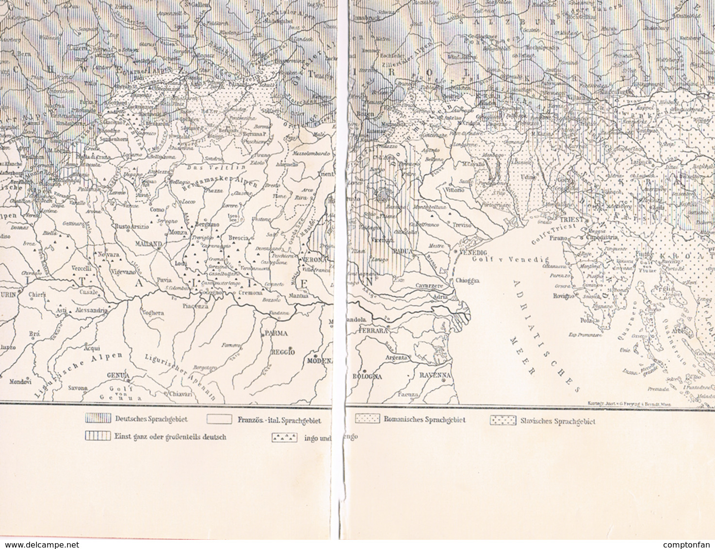 648 - Adolf Schiber Deutschtum im Süden der Alpen Etymologie Artikel von 1903  !!