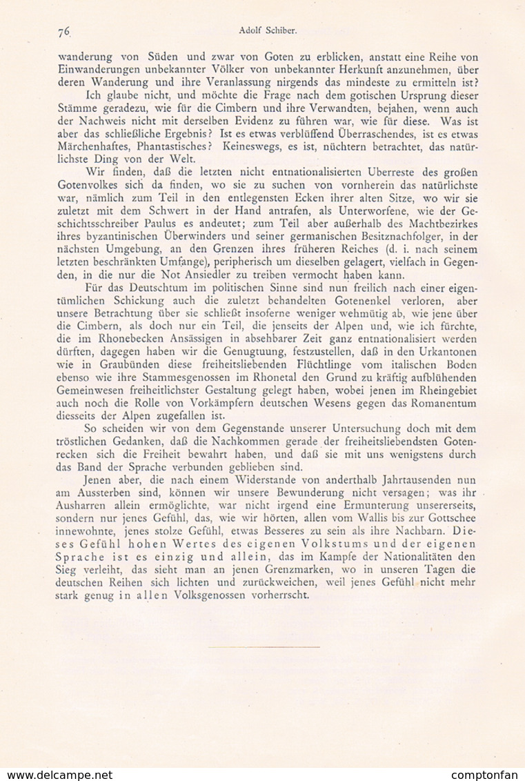 648 - Adolf Schiber Deutschtum im Süden der Alpen Etymologie Artikel von 1903  !!