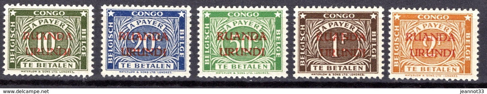 Ruanda-Urundi : TX 15a/19a - Ungebraucht