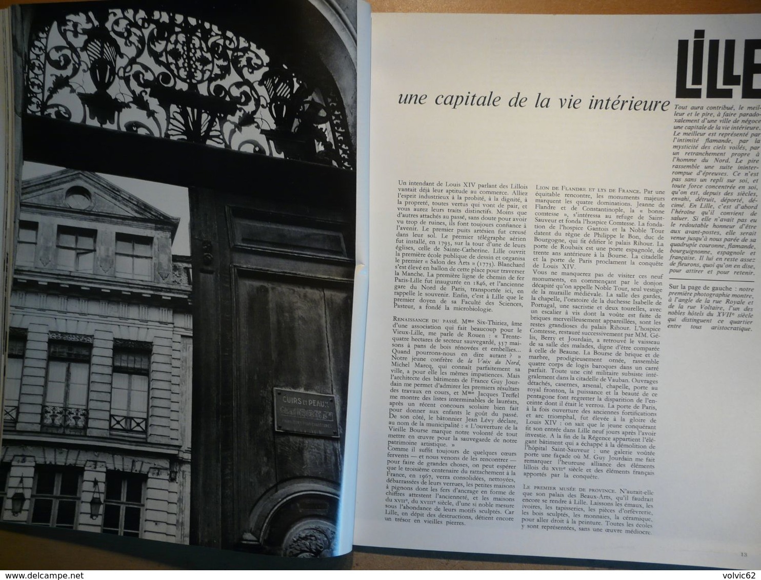 Plaisir de france 1965 Lille rihour hospice comtesse vieille bourse saint sauveur port tourcoing roubaix le corbusier