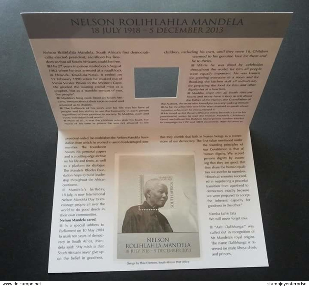 South Africa Nelson Mandela 2013 Folder (presentation Pack) MNH - Ungebraucht