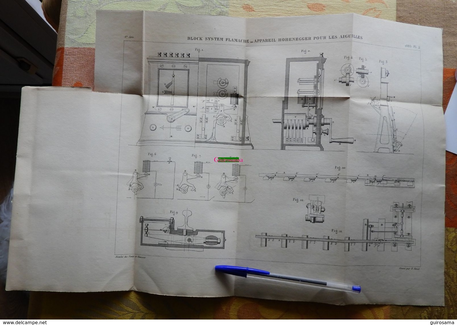 Aiguilles, Croisements, Signaux Et Blocks-sytems - 1885 - Lot De 4 Planches - Chemins De Fer - Machines