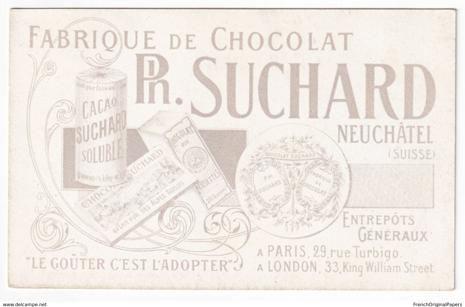 Jolie Chromo Chocolat Suchard Exposition Universelle De Paris 1900 Palais De L'électricité Fontaine Architecture A38-70 - Suchard