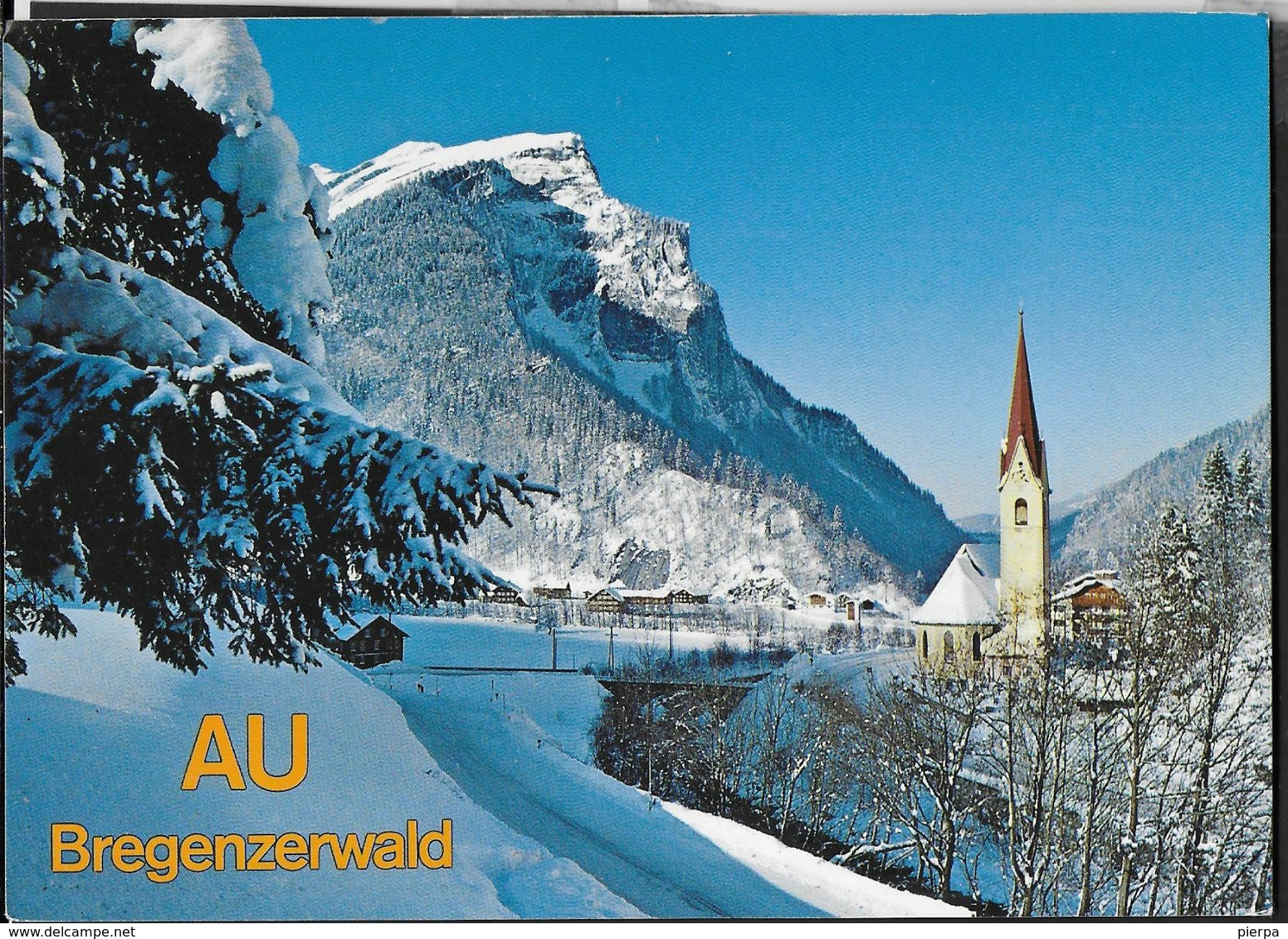 AUSTRIA - AU IM BREGENZERWALD - PAESAGGIO INVERNALE - SCRITTA AL RETRO - Bregenzerwaldorte