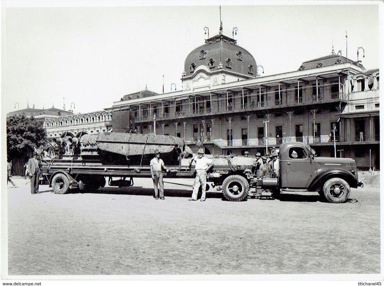 PHOTO 1938 - Camion/Tracteur/Truck "International" à RIO DE JANEIRO Quartier Général De L'Armée/Central Army Barracks - Cars