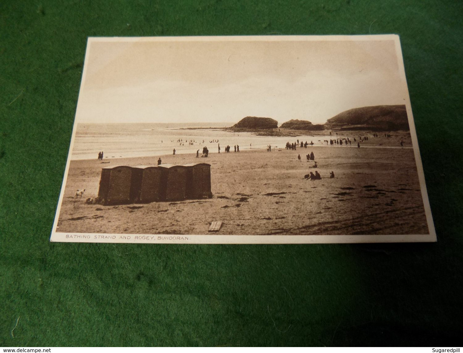 VINTAGE IRELAND: BUNDORAN Bathing Strand Sepia - Donegal