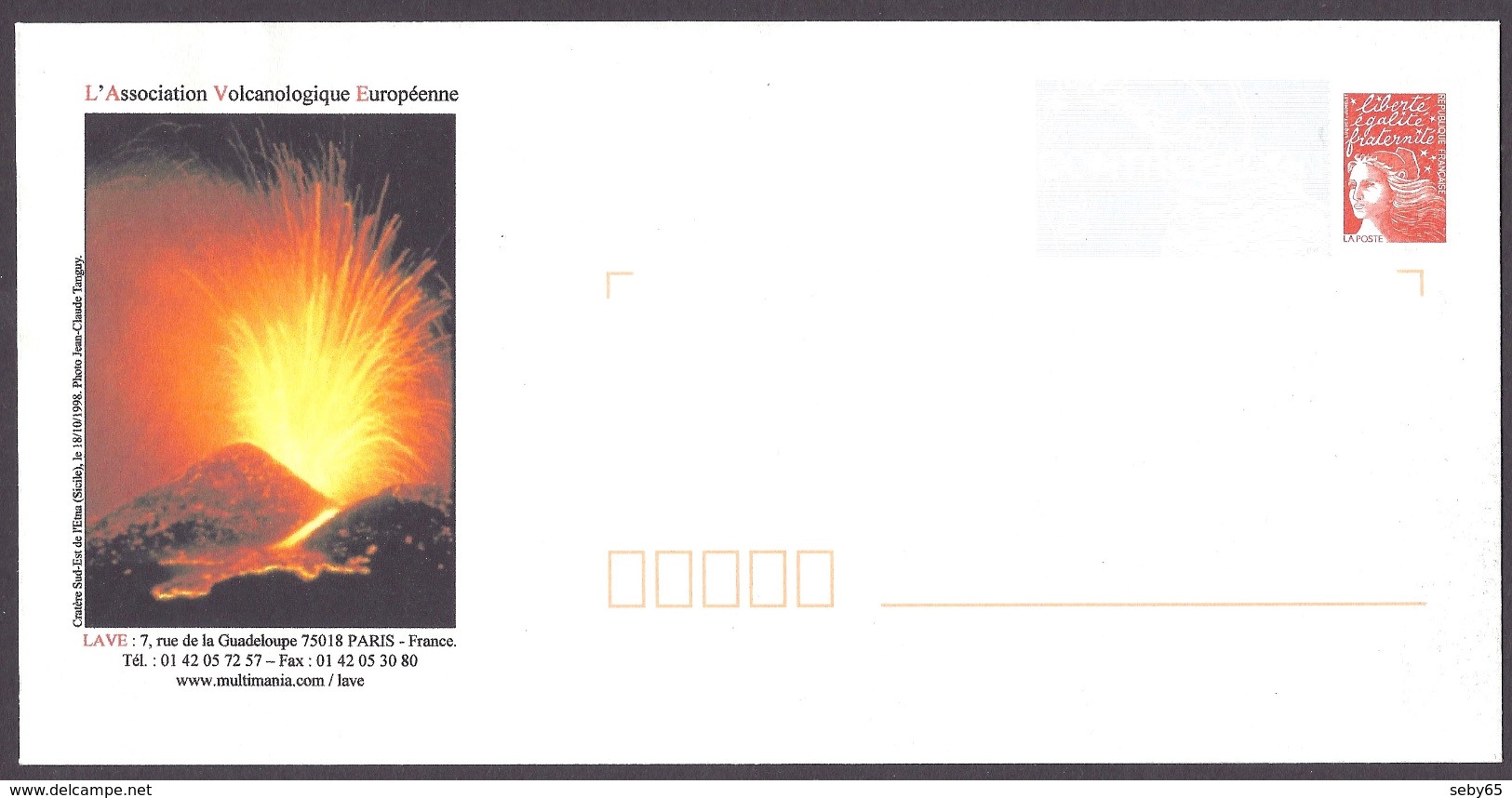 France - PAP Eruption, Volcan Etna, Volcano LAVE Volcanologie - PAP: Private Aufdrucke