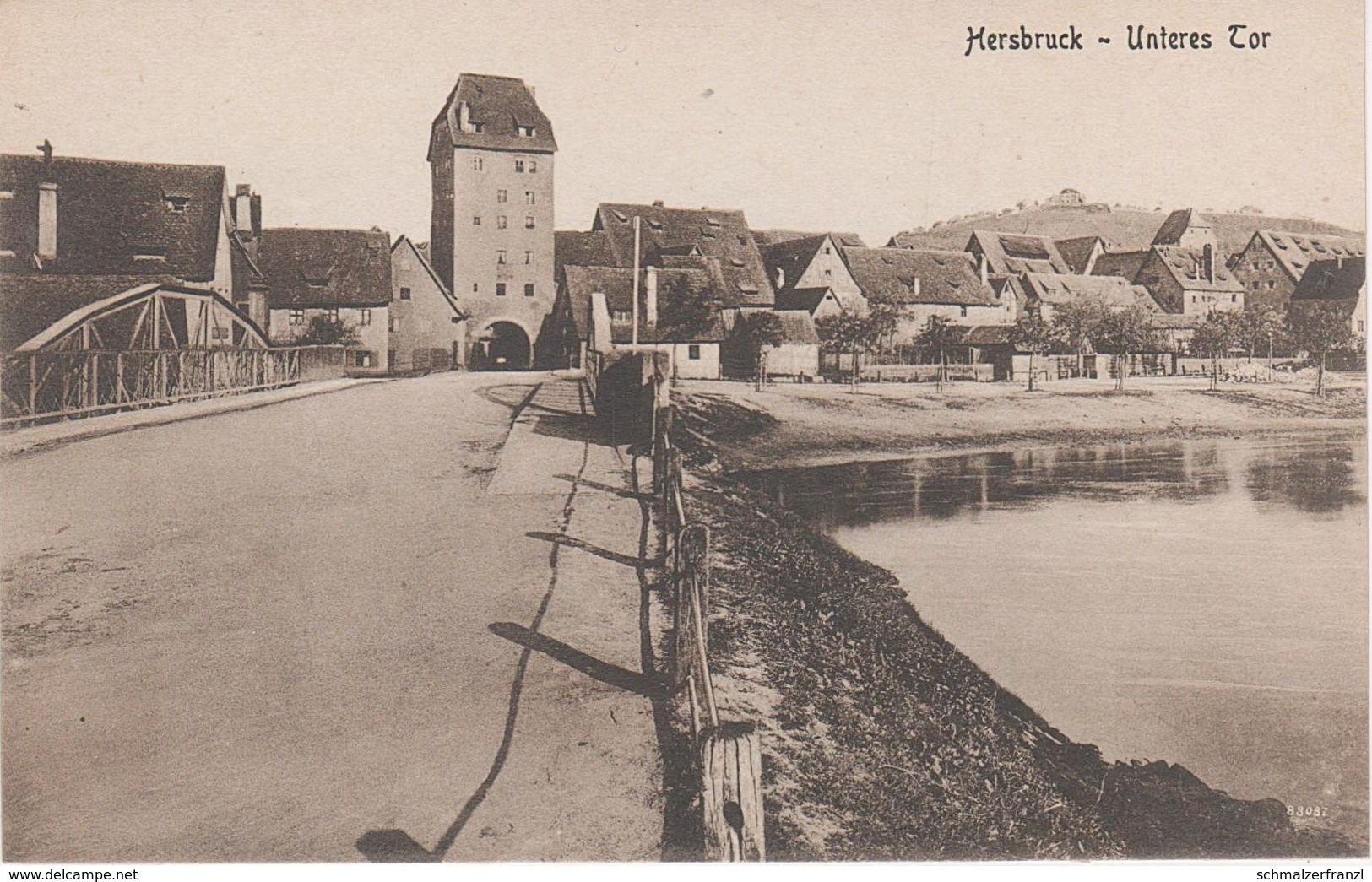 AK Hersbruck Unteres Tor Wassertor Pegnitz Brücke Untermühlweg Mühlstraße Hirtengasse A Unterkrumbach Weiher Lauf - Hersbruck