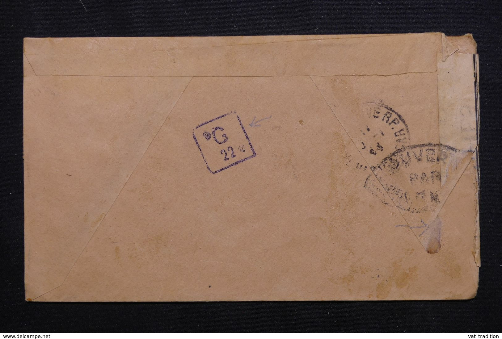 MADAGASCAR -  Enveloppe De Ambanja Pour Tananarive Par Avion En 1944 Avec Contrôle Postal - L 64815 - Lettres & Documents