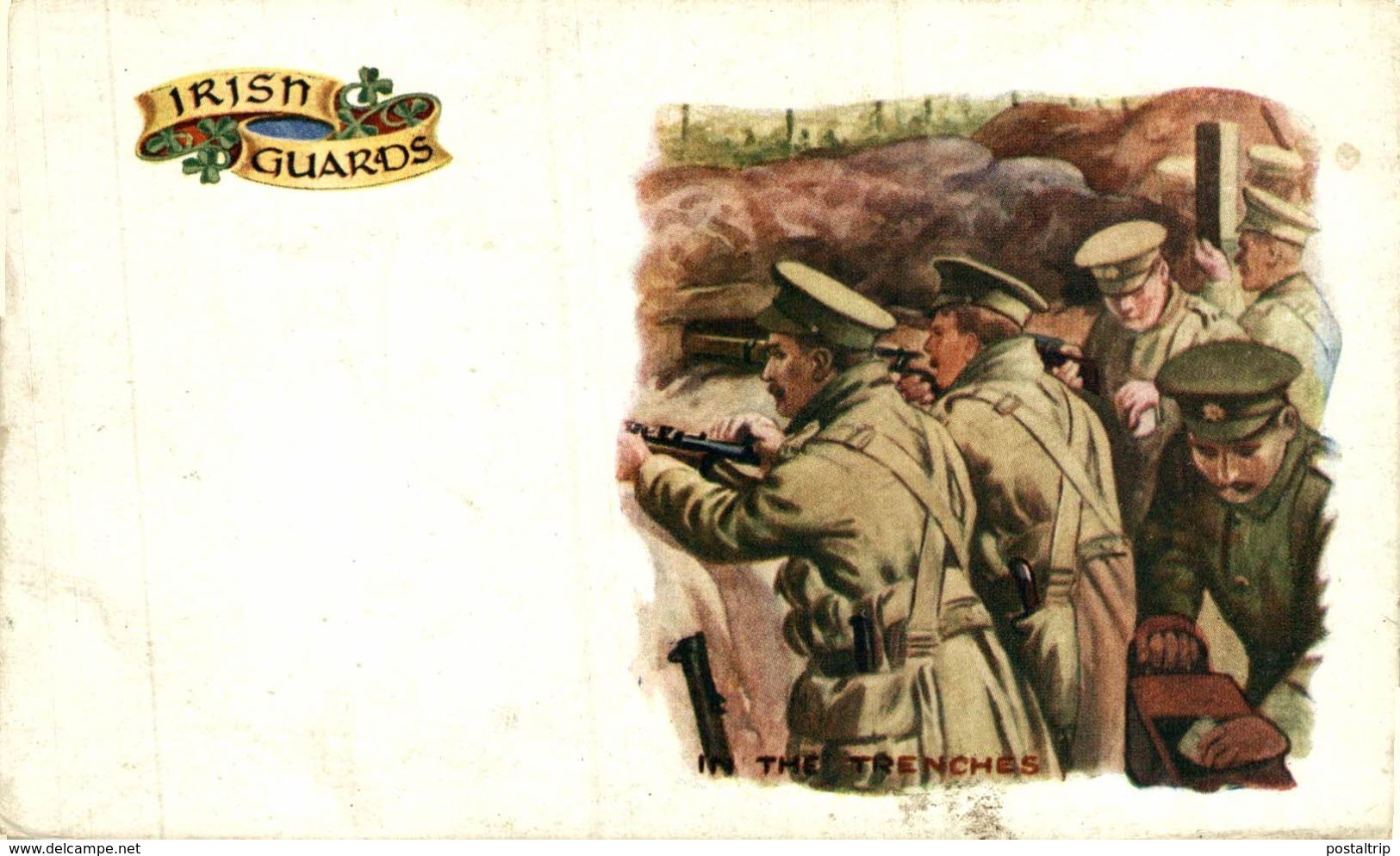 Irish Guards In The Trenches. WWI WWICOLLECTION - Guerre 1914-18