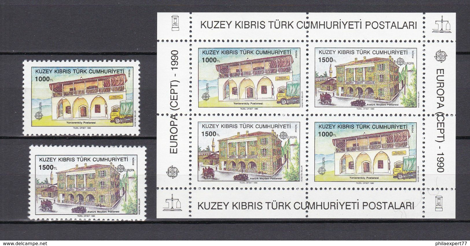 Europa-CEPT - Türkisch - Zypern - 1990 - Michel Nr. 273/274+ Block 8 - Postfrisch - 28 Euro - 1990