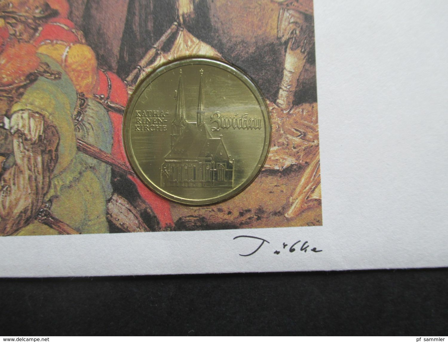 DDR 1989 Numisbrief Thomas Müntzer Mit 5 Mark Münze Zwickau - Brieven En Documenten