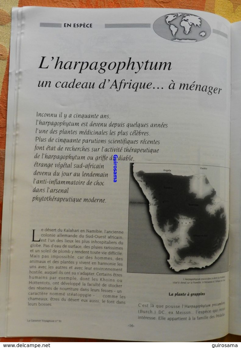 La Garance Voyageuse été 2000 N°50 : Absinthe, Chypre, Harpagophytum, Trigance (Var), Poirier, Thym, Maitrank - Natur