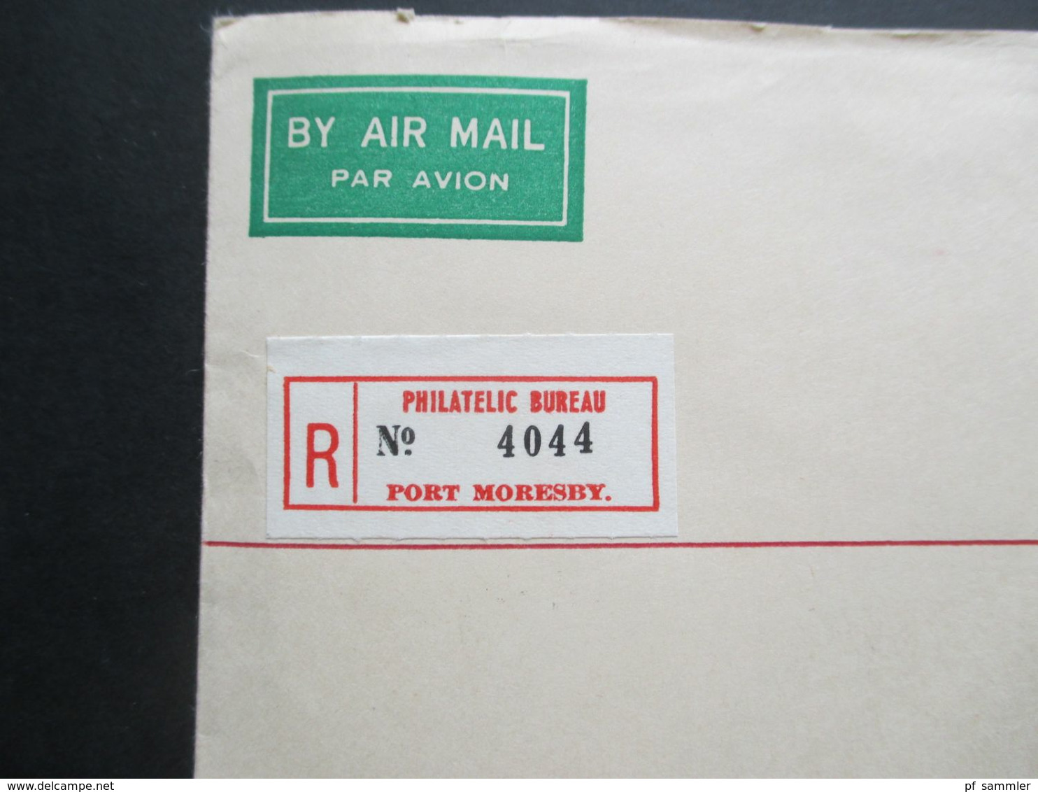 Australien 1966 Air Mail Portofrei /Service Des Postes Einschreiben Philatelic Bureau Port Moresby - Nunawading Victoria - Covers & Documents