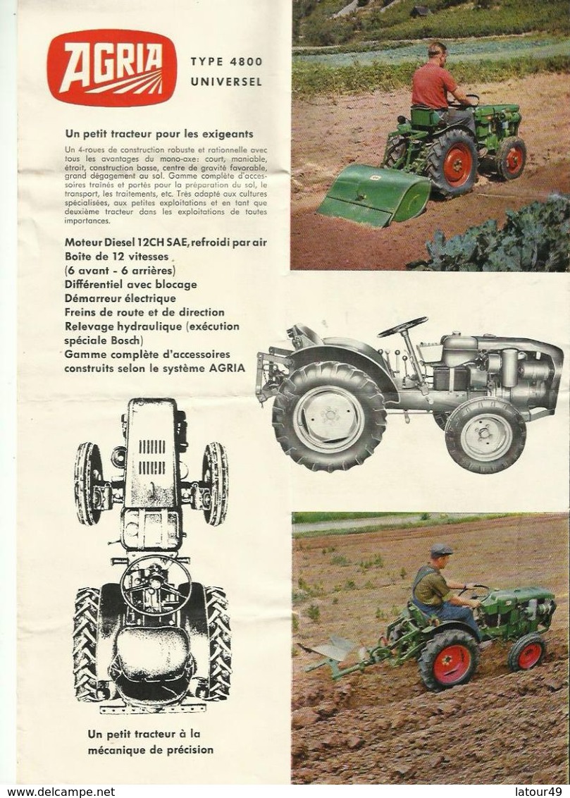 Publicite Tracteur Universel Tyoe 4800 12 Cv  SAE - Tracteurs