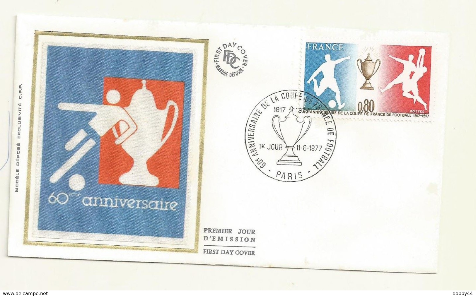 COUPE  DE  FRANCE     DE FOOTBALL  FDC     06/1977. - Championnat D'Europe (UEFA)