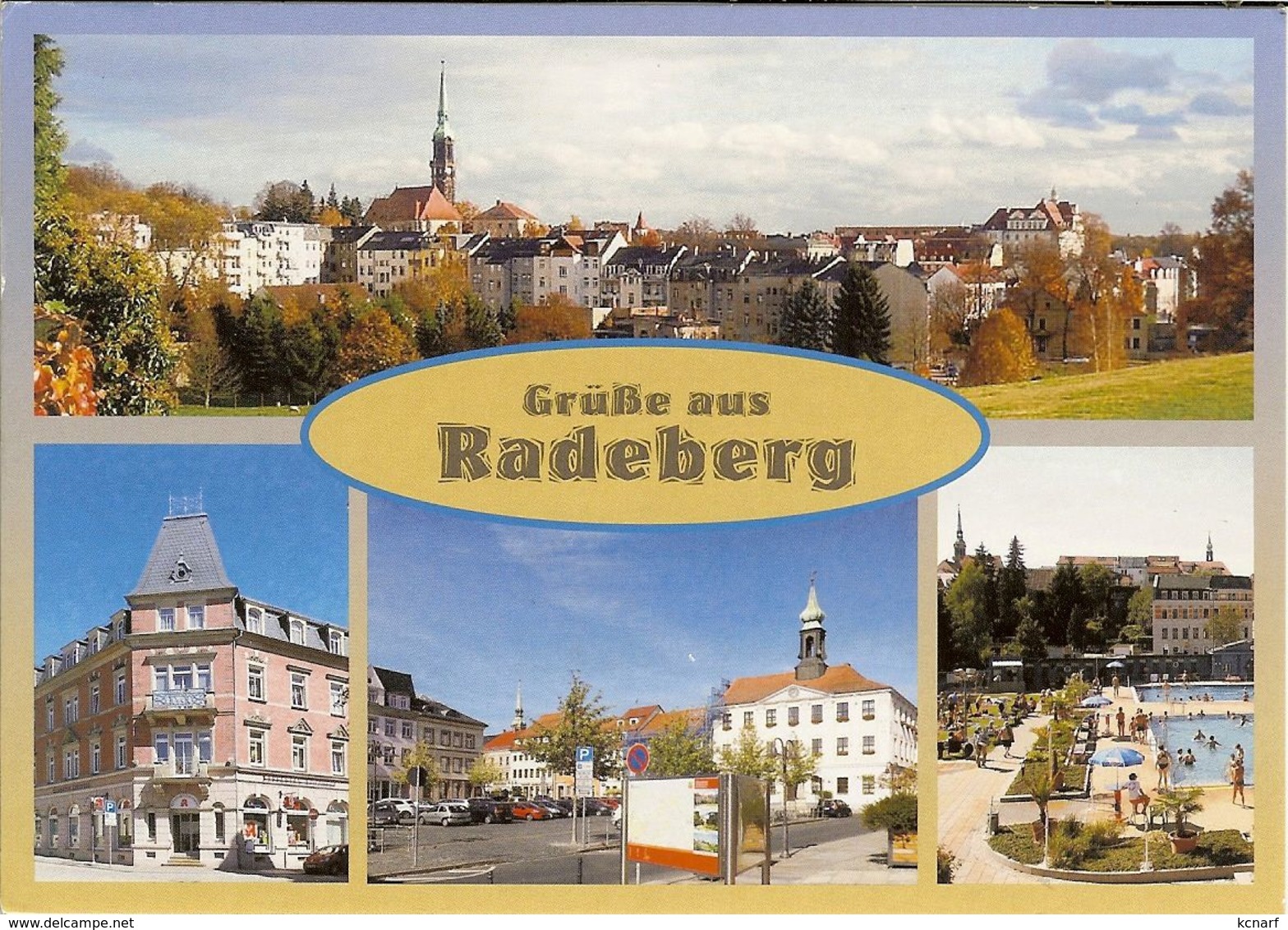 CP GRÜSSE Aus RADEBERG " Stadtbad , Elefanten-apotheke , Marktplatzmit Rathaus,..." - Radeberg