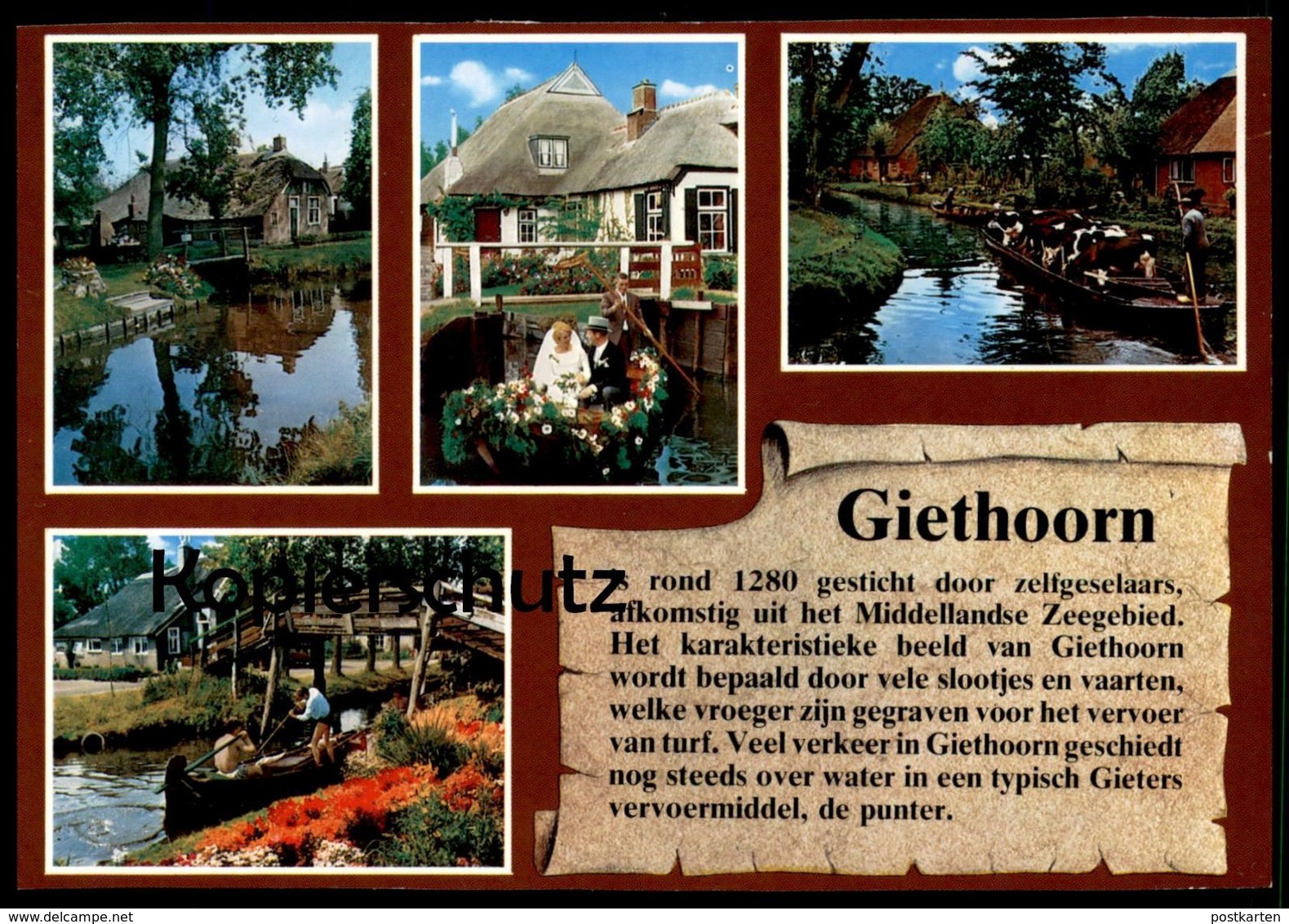 ÄLTERE POSTKARTE GIETHOORN CHRONIK Chronikkarte Chronique Chronicle Storycard Ansichtskarte Cpa Postcard - Giethoorn