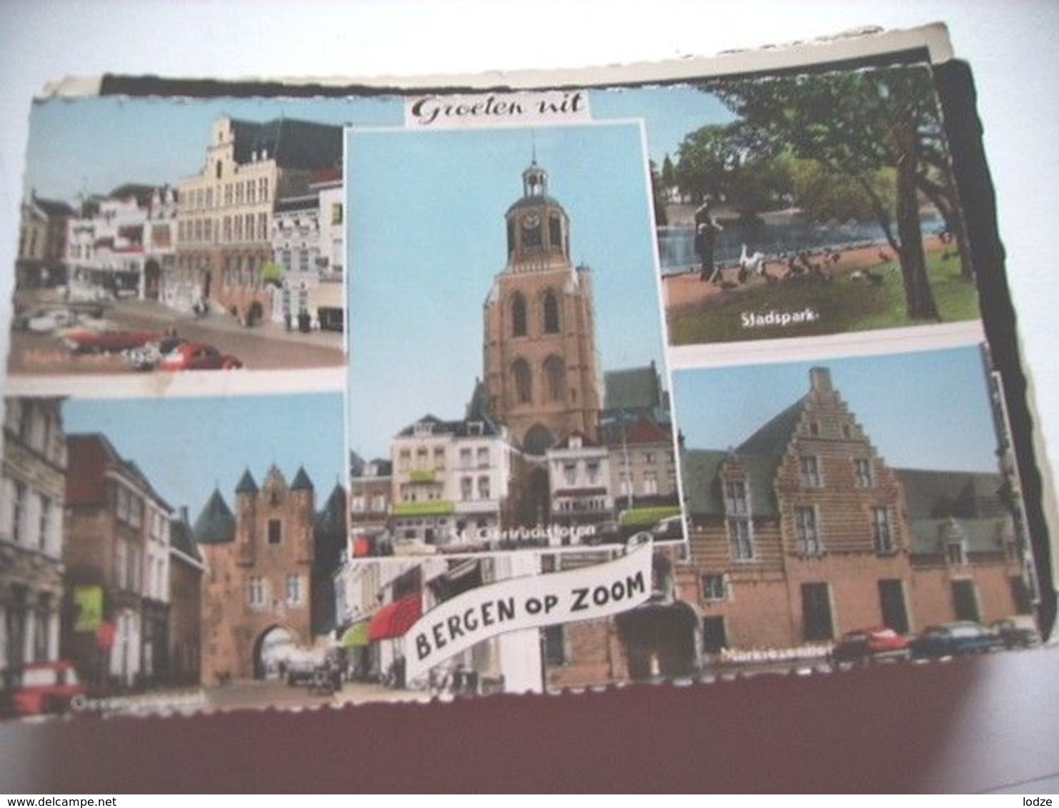 Nederland Holland Pays Bas Bergen Op Zoom Met Markt En Toren - Bergen Op Zoom