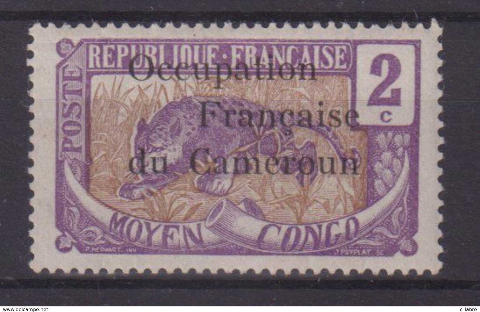 CAMEROUN :  N° 53 . GOMME COLONIALE .  SIGNE . 1916 . ( CATALOGUE YVERT) . - Neufs