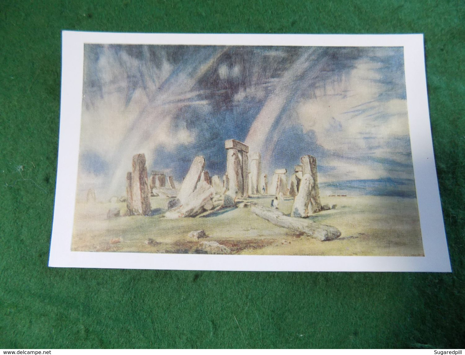 VINTAGE UK ENGLAND WILTSHIRE: STONEHENGE Art John Constable V&A - Stonehenge