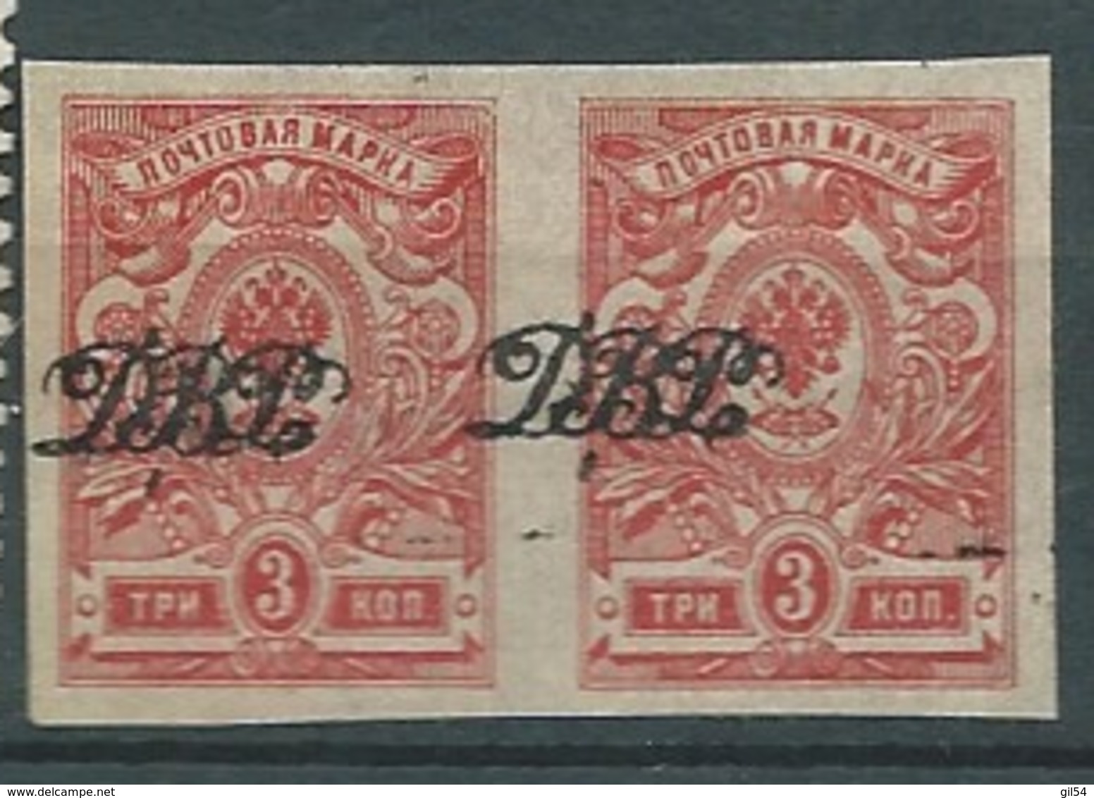 Russie Vladivostok   - Yvert N° 3 (*)  Paire Surcharge à Cheval  -  Pa 18213 - Siberia And Far East
