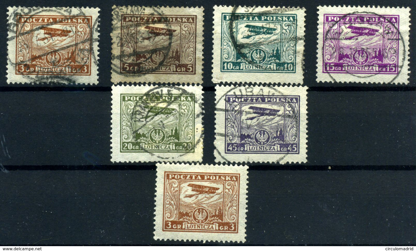 Polonia Aéreos Nº 3, 3/7 Y 9. Año 1925 - Unused Stamps