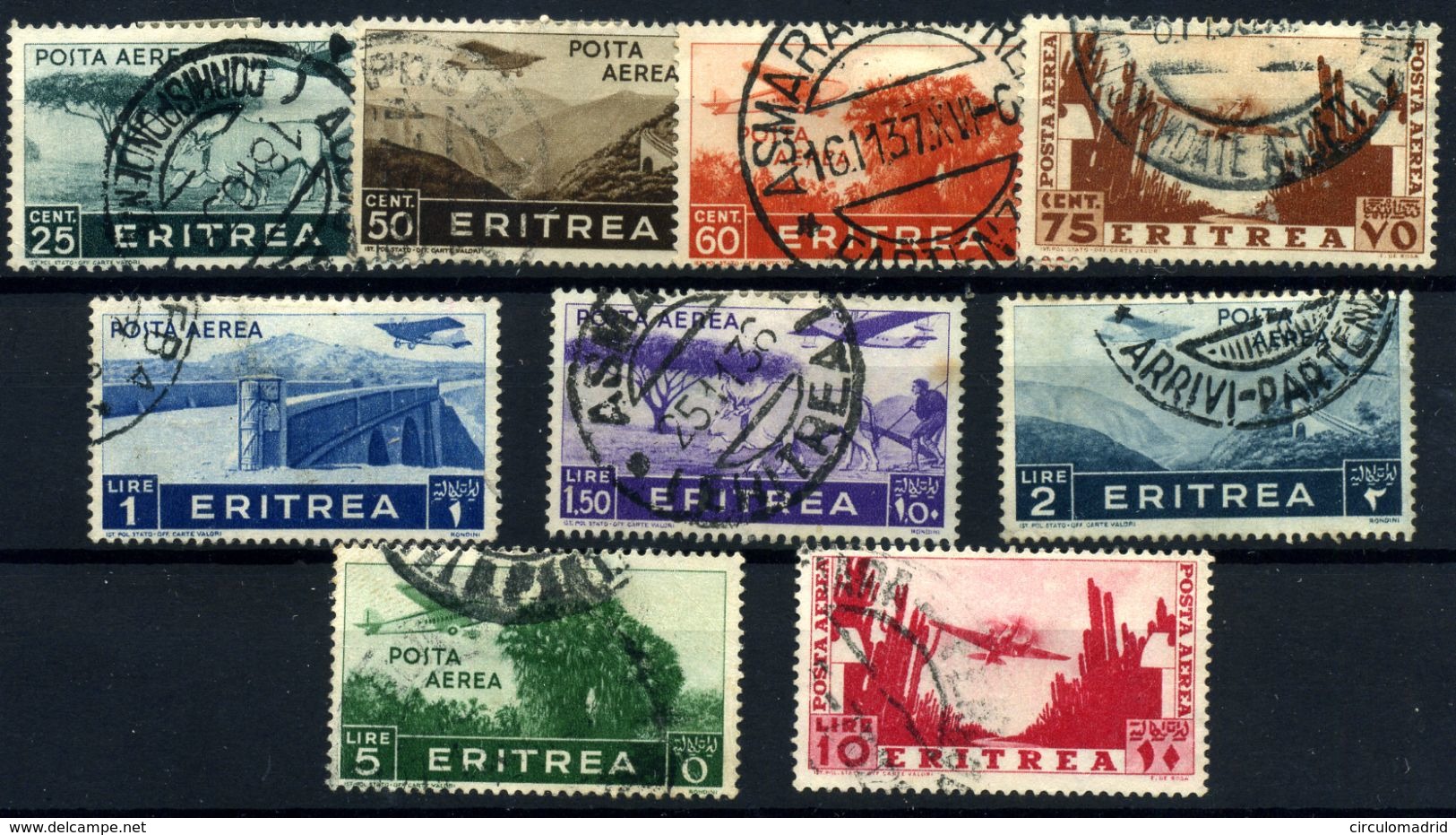 Eritrea Aéreos Nº 18/24, 26/7. Año 1936 - Erythrée