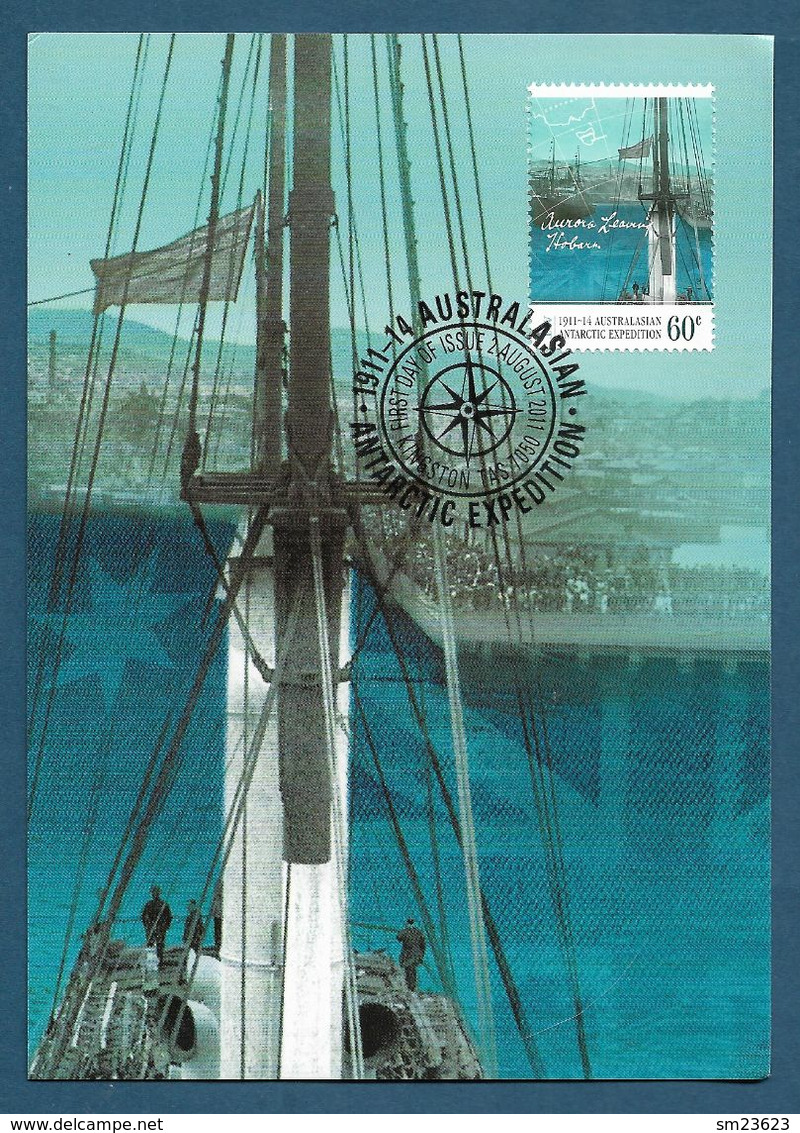 AAT 2011 Mi.Nr. 195 , 100. Jahrestag Beginns Der Australisch-asiatischen Antartikisexpedition - Maximum Card - Maximumkarten