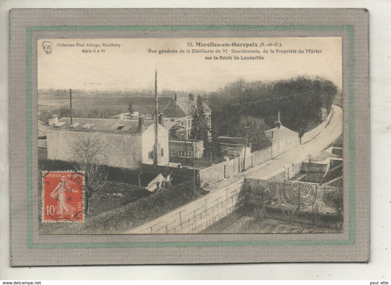 CPA - (91) MAROLLES-en-HUREPOIX - Aspect De La Distillerie De La Propriété Du Mûrier Sur La Route De Leudeville En 1913 - Sonstige & Ohne Zuordnung