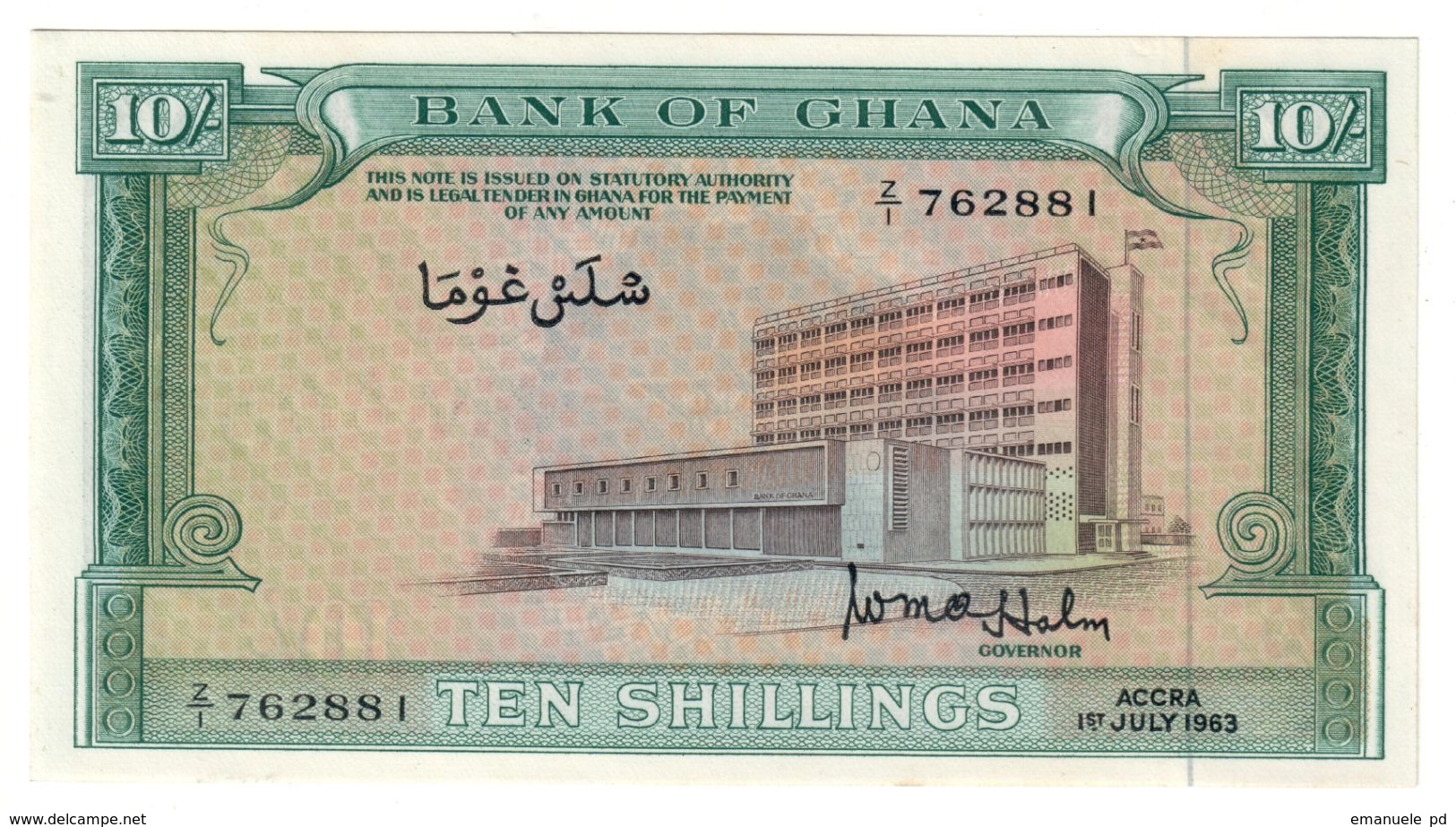 GHANA	10	SHILLINGS	01/07/1963	P1	UNC	Replacement ? 		.CV. - Ghana