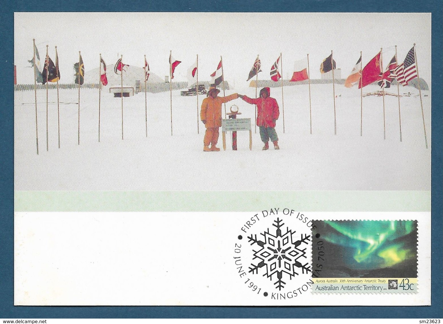 AAT  1991  Mi.Nr. 88 ,  Aurora Australis 30th Anniversary Antactic - Maximum Card - First Day Of Issue 20 June 1991 - Tarjetas – Máxima