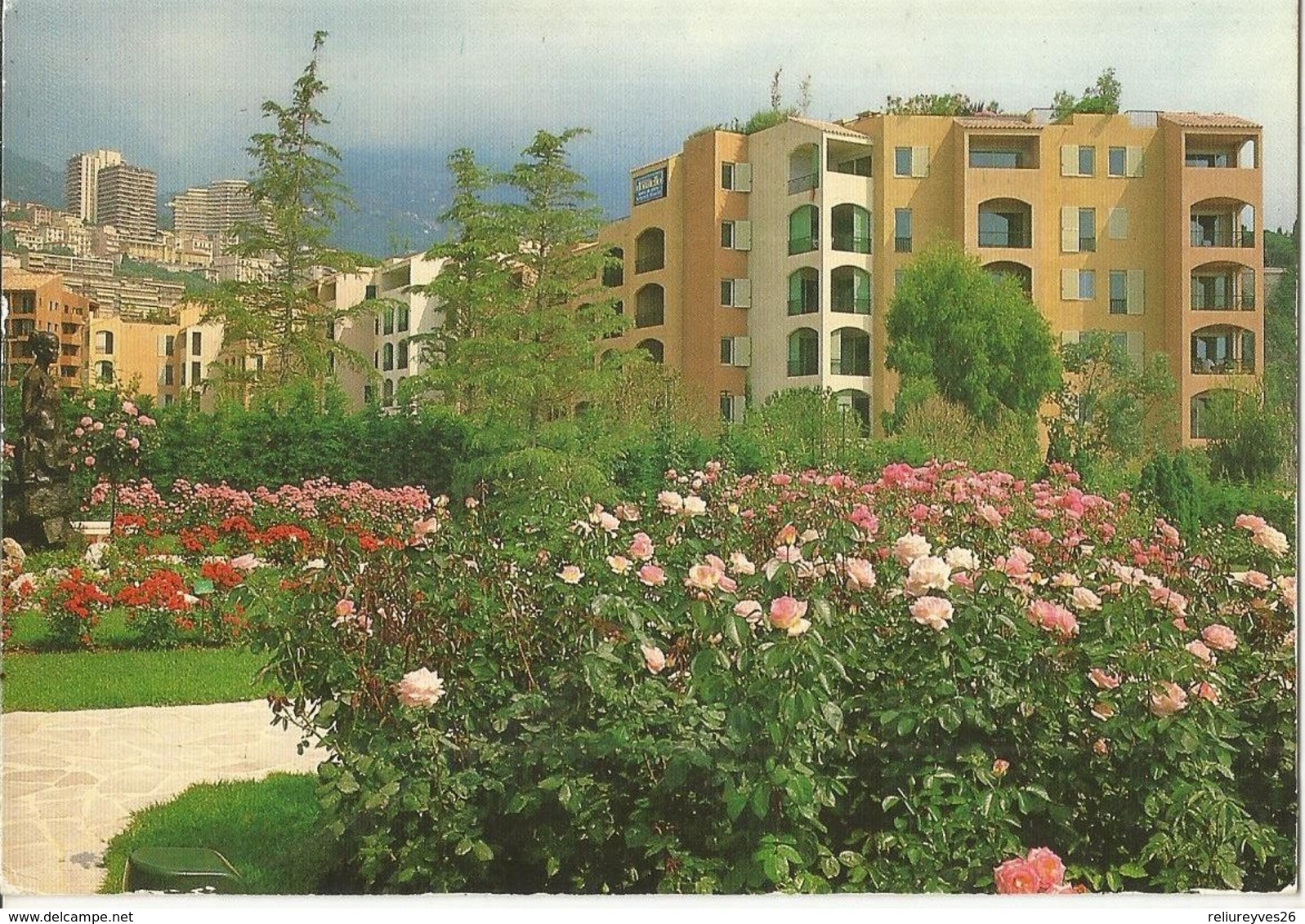 CPM, Monaco ,N°99.138. 128 ,Fontvieille , Les Nouveaux Quartiers Et La Roseraie, Princesse Grace , Ed  La Cigogne 1986 - Fontvieille