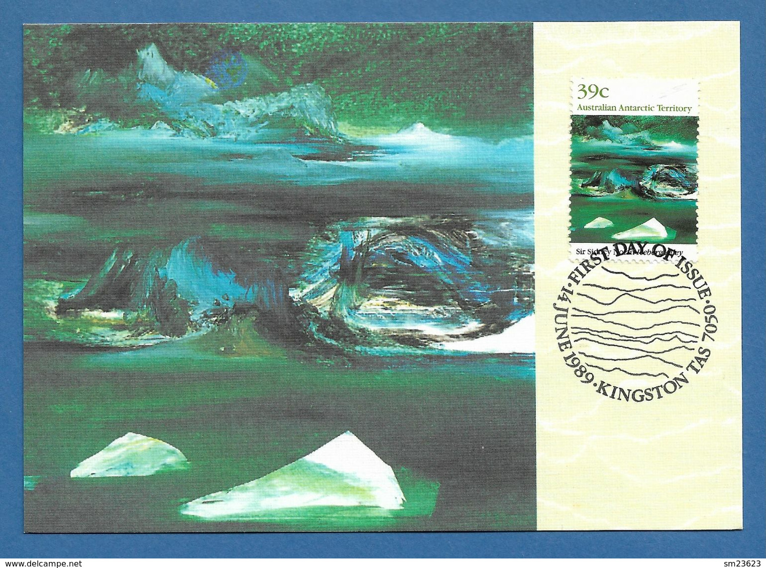 AAT  1989  Mi.Nr. 85 , Iceberg Alley - Antarctic Landscape - Maximum Card - First Day Of Issue 14. June 1989 - Cartoline Maximum