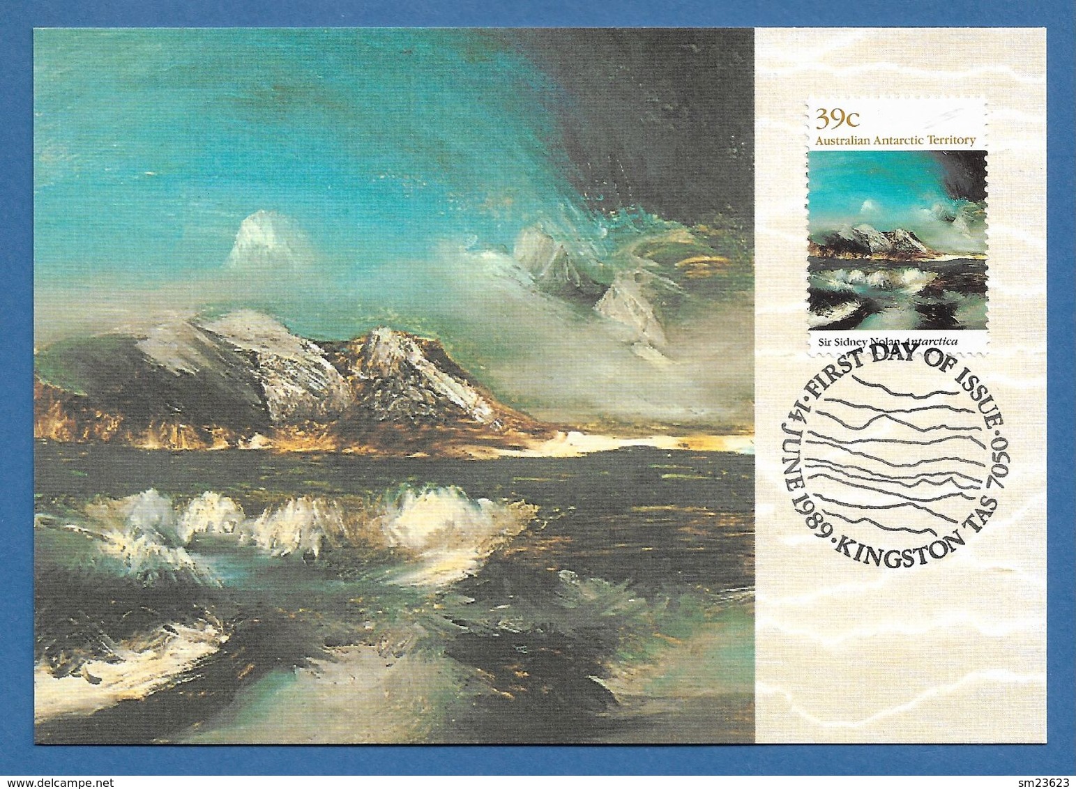 AAT  1989  Mi.Nr. 84 , Antarctica - Antarctic Landscape - Maximum Card - First Day Of Issue 14. June 1989 - Cartes-maximum