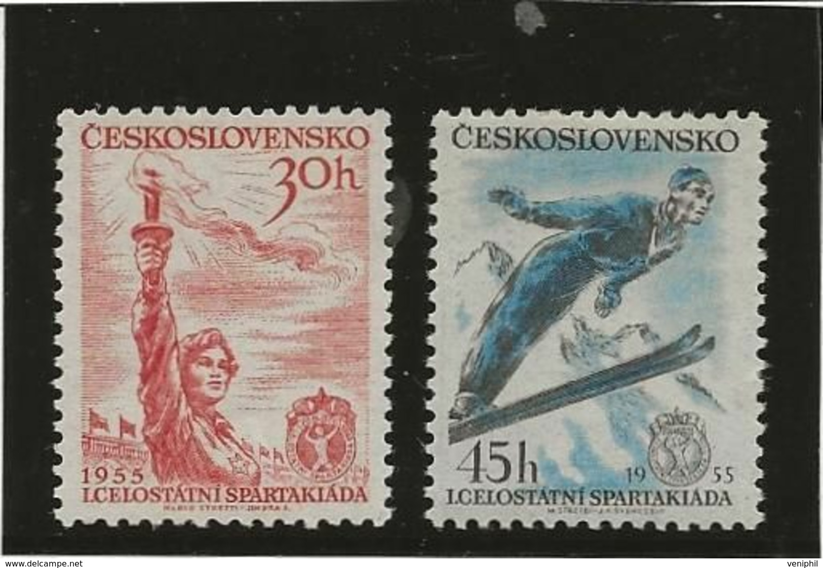 TCHECOSLOVAQUIE - TIMBRES N° 790-91 - NEUF CHARNIERE - ANNEE 1955 - Nuevos