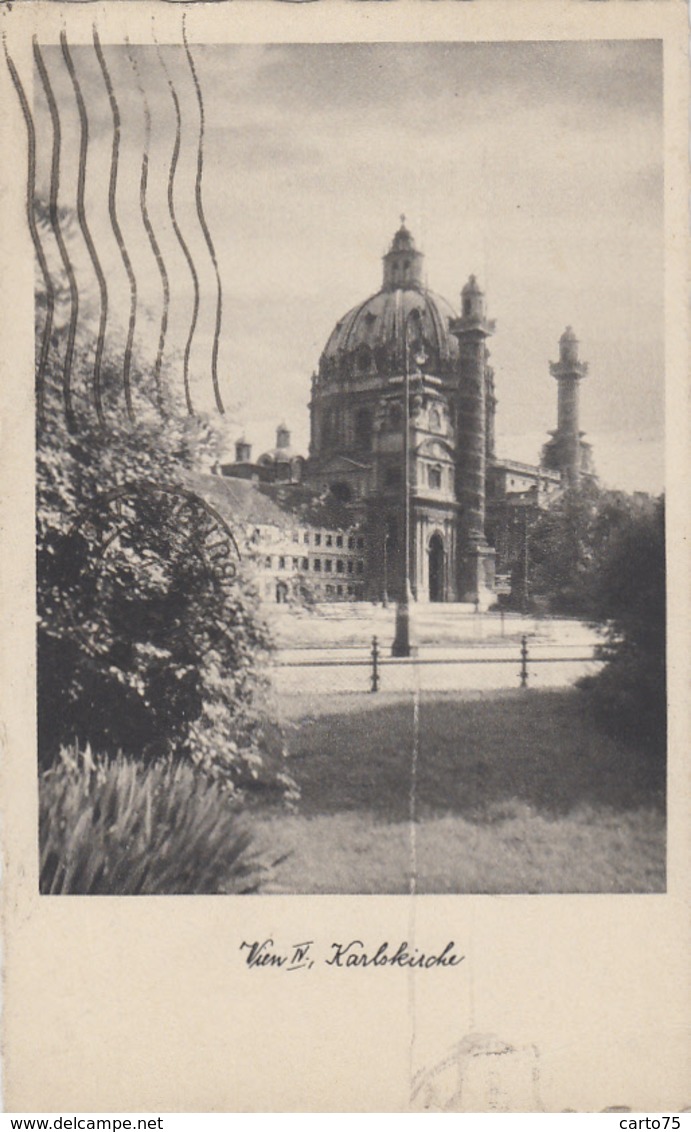 Autriche - Wien - Karlskirche - Postmarked 1937 - Églises