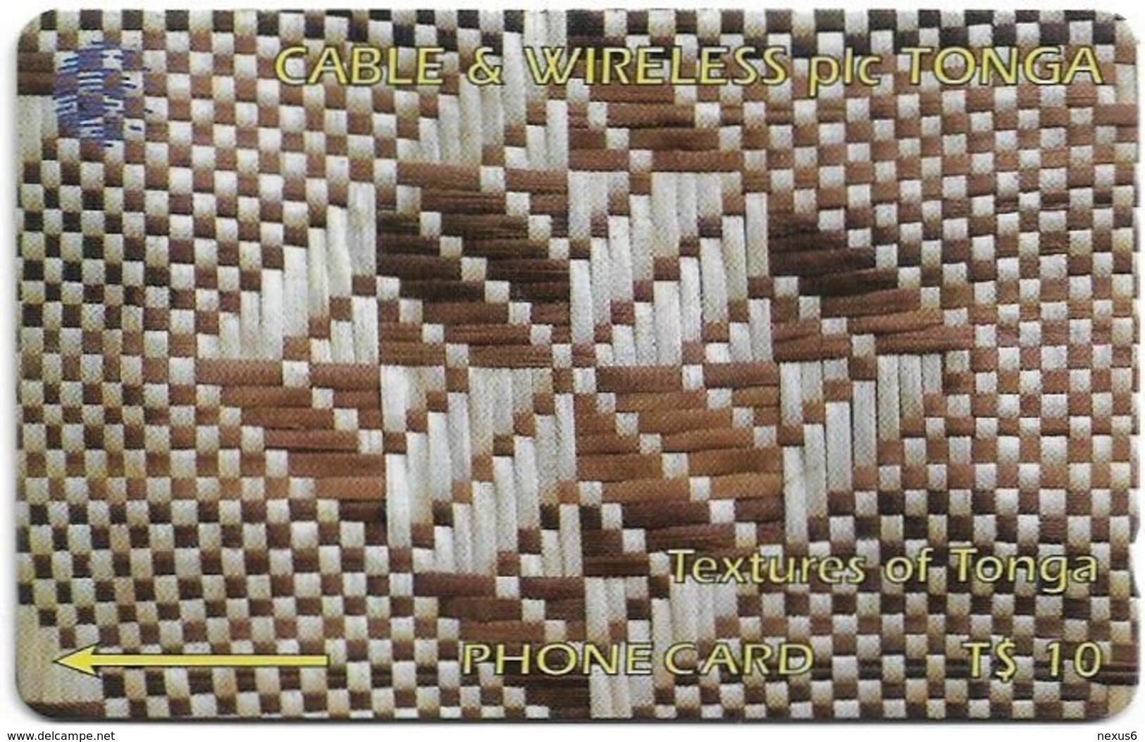 Tonga - Textures Of Tonga White & Brown, 2CTGB, 1994, 10.000ex, Used - Tonga