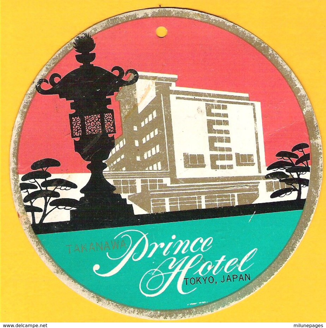 Etiquette Vintage Hotel Takanawa Prince Hotel TOKYO Japan Japon Années 50 - Etiquettes D'hotels