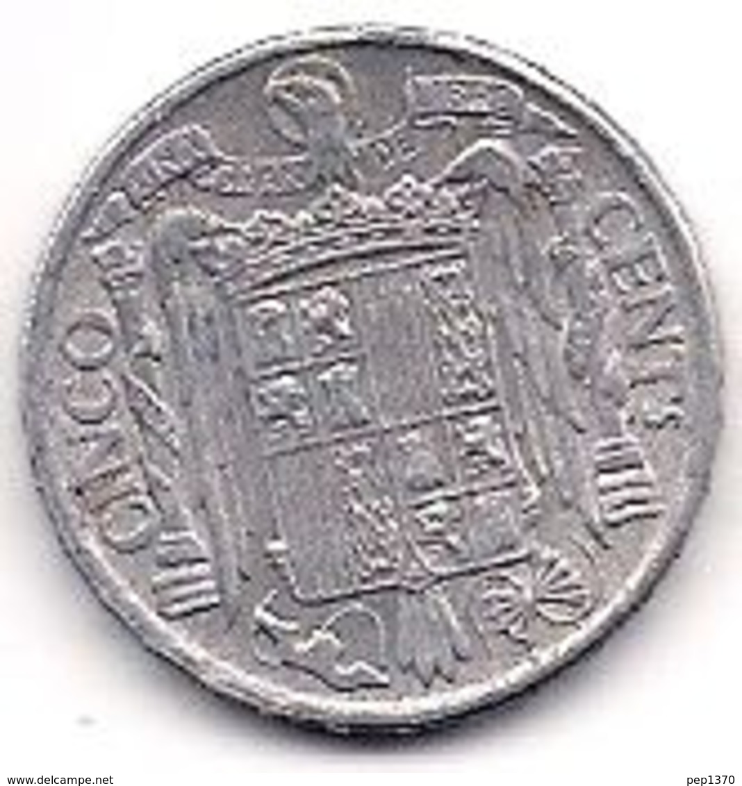 ESPAÑA - MONEDA DE 5 CENTIMOS DE ALUMINIO DEL AÑO 1941 PRACTICAMENTE SIN CIRCULAR - 5 Centiemen