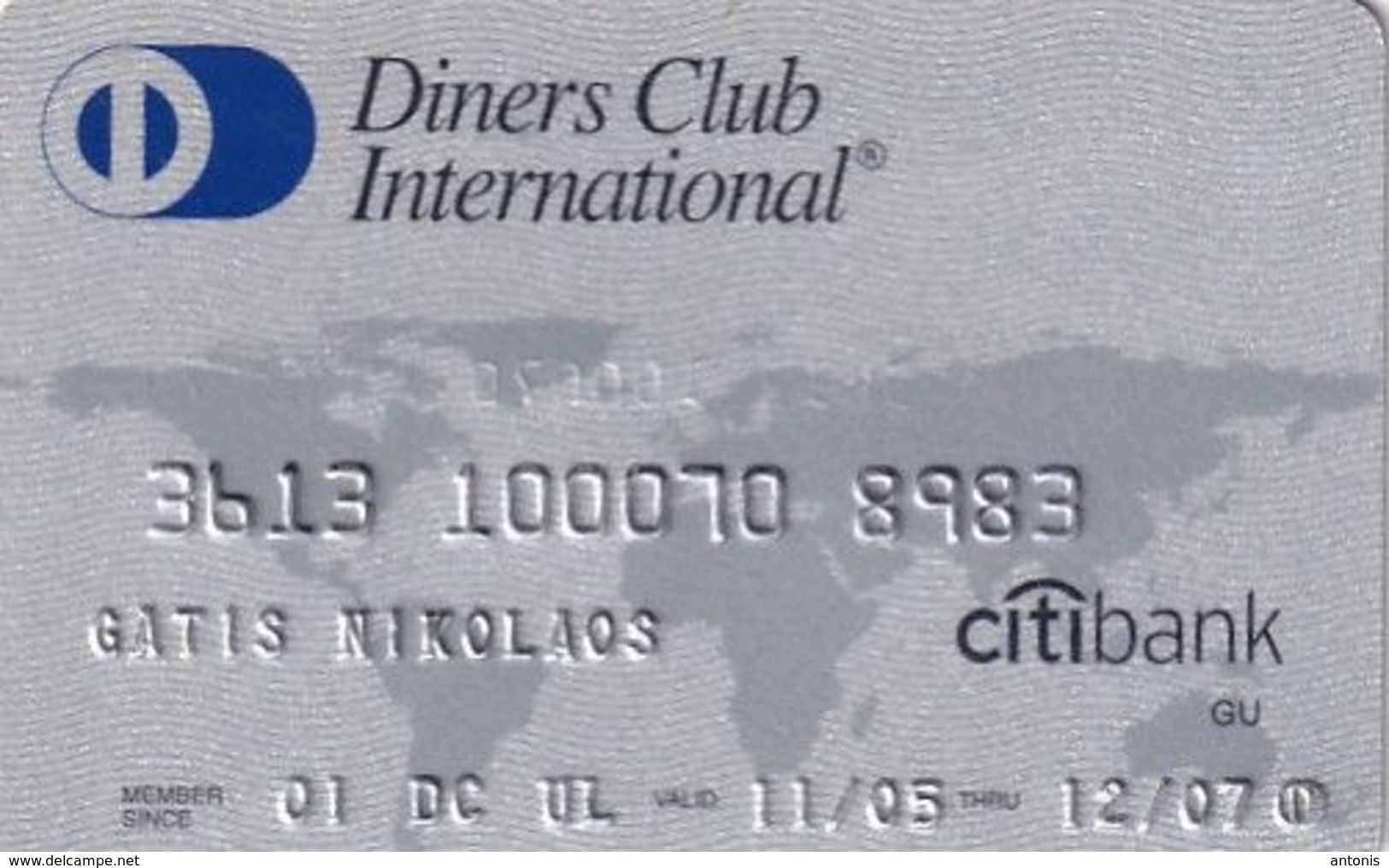 GREECE - Citibank, Diners Club(reverse Axalto), 11/04, Used - Cartes De Crédit (expiration Min. 10 Ans)