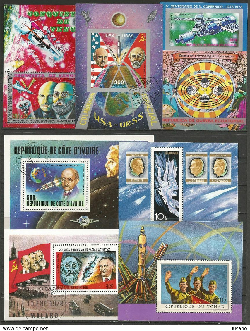 Thématique Espace, Cosmos - Lot De Timbres Tous Différents - Verzamelingen (zonder Album)