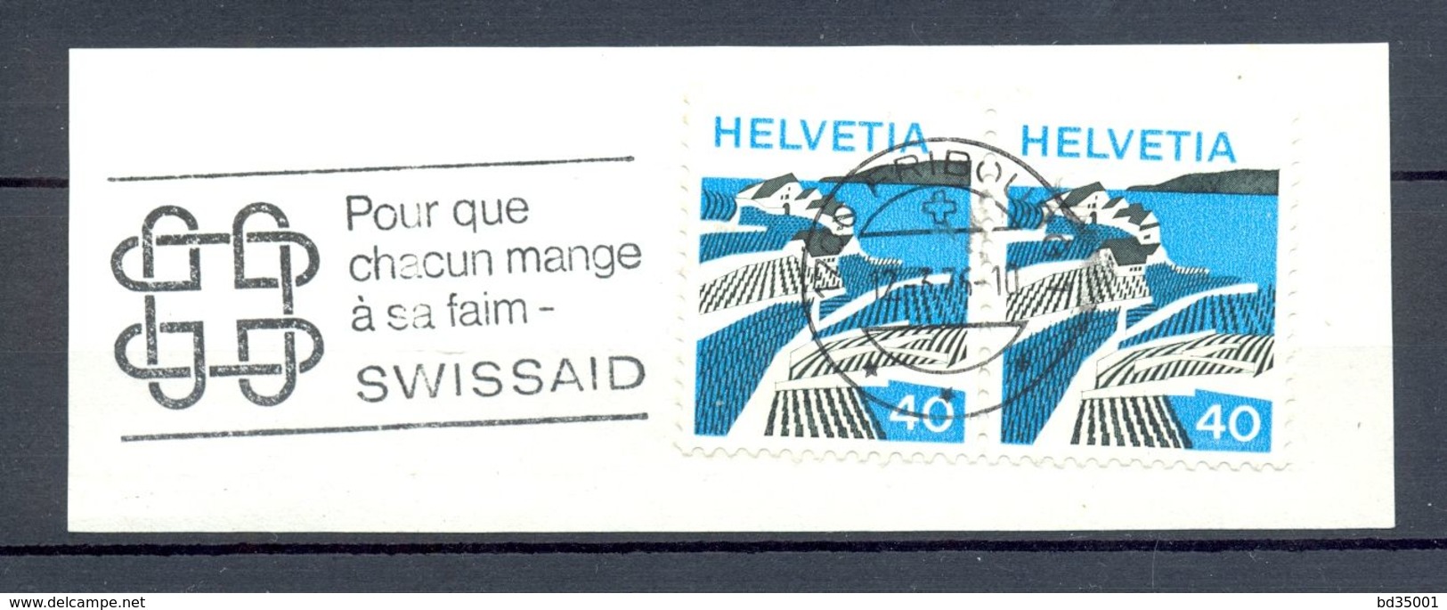 Flamme Pour Que Chacun Mange à Sa Faim - SWISSAID Sur Fragment - Cachet FRIBOURG 1976 - SUISSE - Ernährung