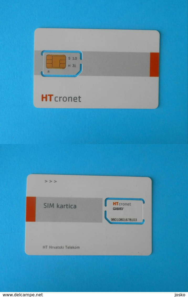 HT CRONET - Croatia GSM SIM Card With Chip - Old And Rare Issue * MINT CARD - NEVER USED * Hrvatski Telekom - Telekom-Betreiber