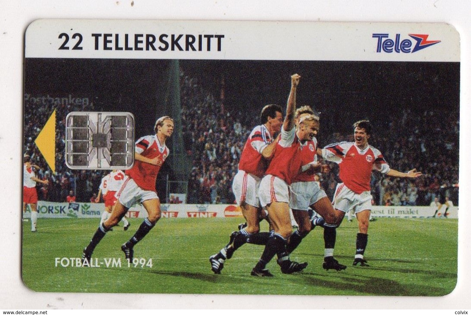 NORVEGE TELLERSKRITT REF MV CARD NOR-032 22U 1994 FOOTBALL NATIONAL TEAM - Norvège