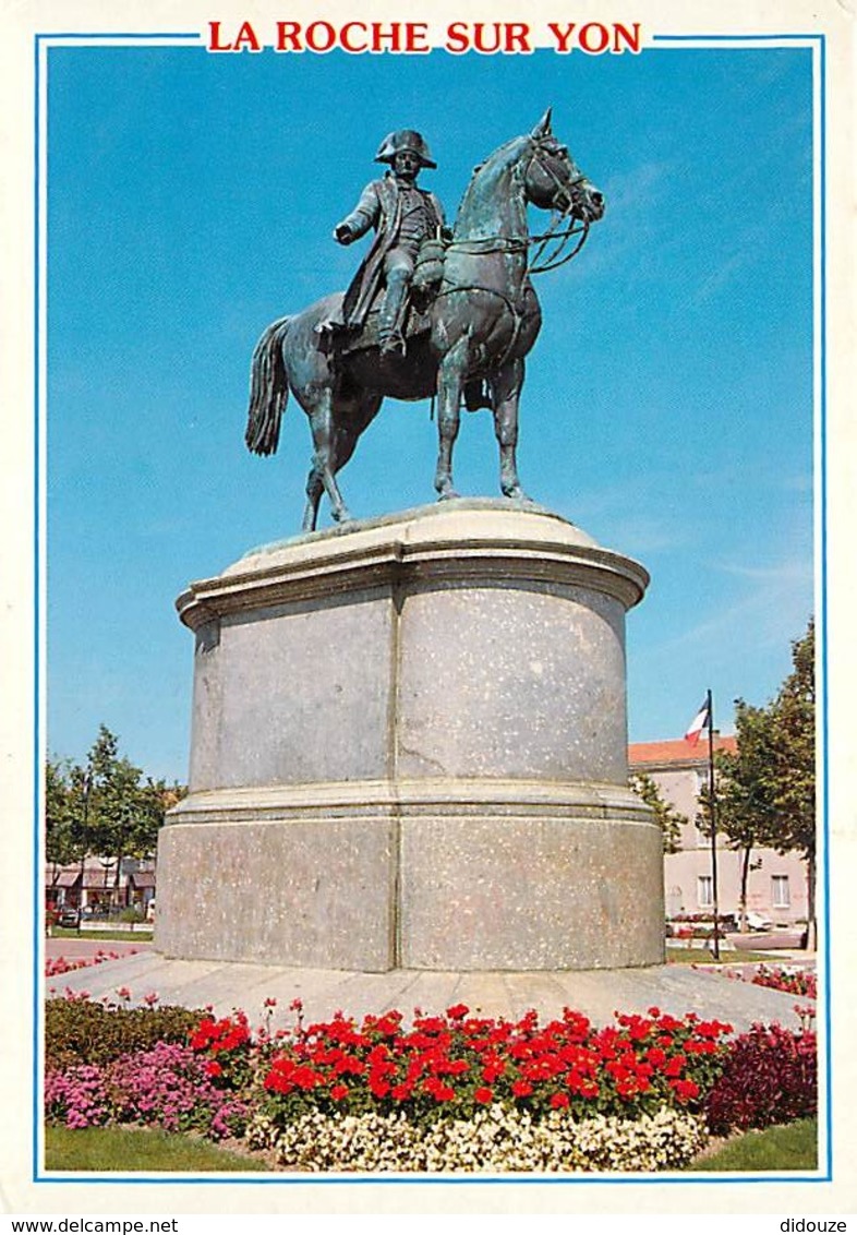 85 - La Roche Sur Yon - Statue De Napoléon - Fleurs - Flamme Postale De La Roche Sur Yon - CPM - Voir Scans Recto-Verso - La Roche Sur Yon